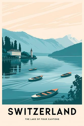 Zwitserland Vintage Reisposter