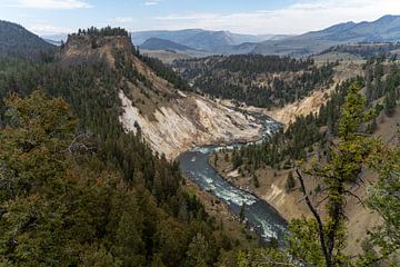 Grand Canyon of the Yellowstone, Yellowstone National Park, USA van Jeroen van Deel
