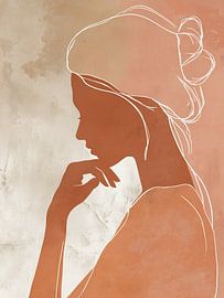 Silhouette en terre cuite, beige clair sur Color Square