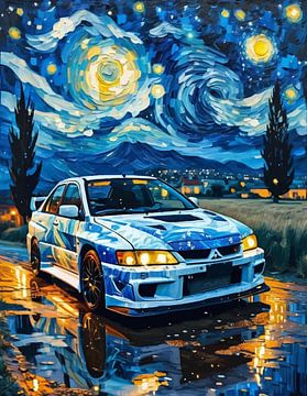 Mitsubishi Lancer Evolution Starry Night by MIROKKU