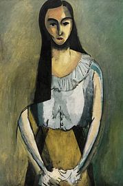 Gemälde einer schönen Frau mit langen Haaren, Henri Matisse von Jackson Rogers