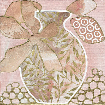 Abstracte Vaas in Pastel tinten
