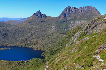 Blick vom Marion-Aussichtspunkt am Cradle Mountain