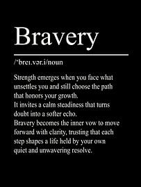 Definitie Moed - Zwart van WordsThatInspire