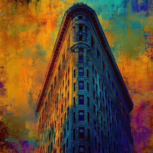 Flatiron gebouw new york abstract