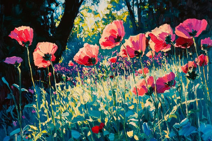 Champ de coquelicots par Poster Art Shop