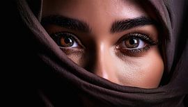 Arabische hijab met ogen