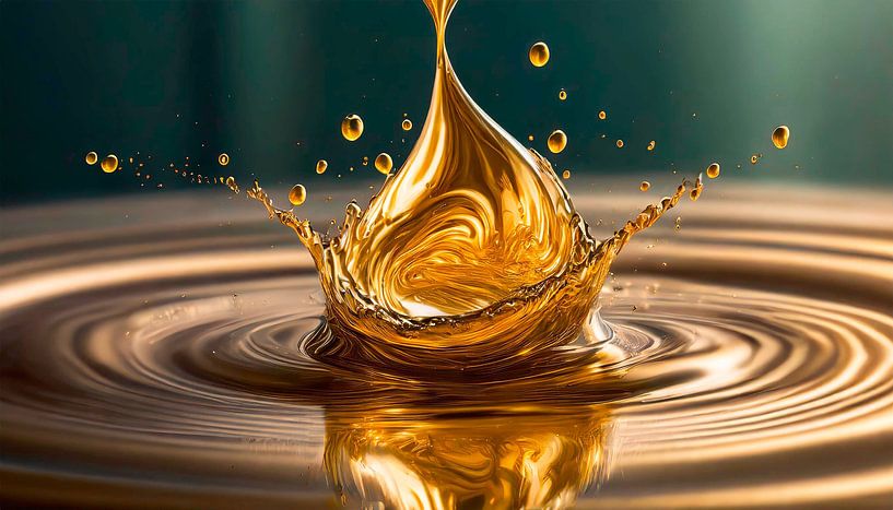 Gold-coloured drops by Mustafa Kurnaz