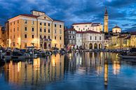 Piran bij nacht, Slovenië van Michael Abid thumbnail