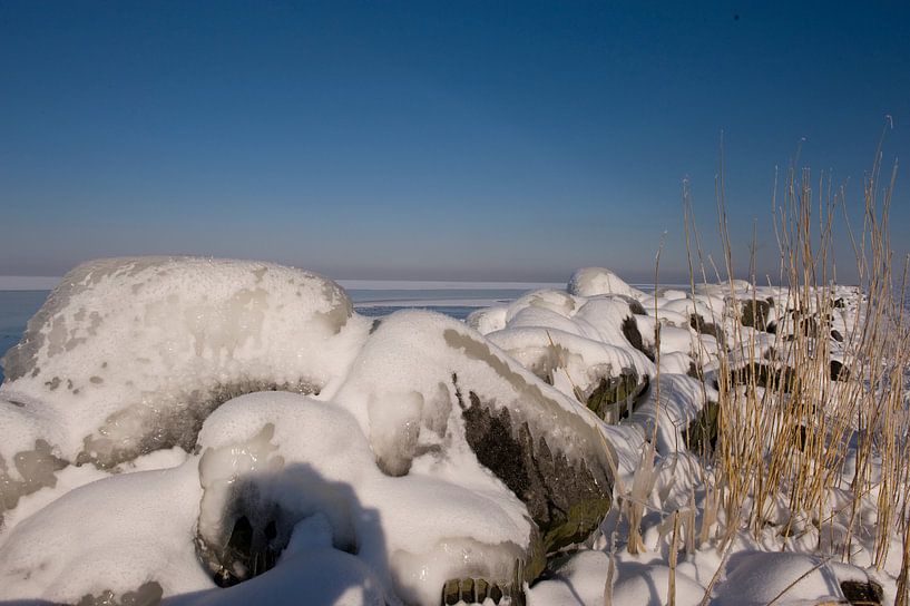 A shoreline in winter van Brian Morgan