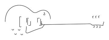 Guitar Silhouet (Les Paul-style) van Drawn by Johan