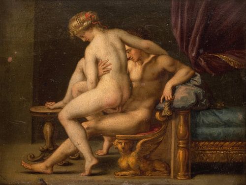 Naaktheid met man en vrouw, Agostino Carracci