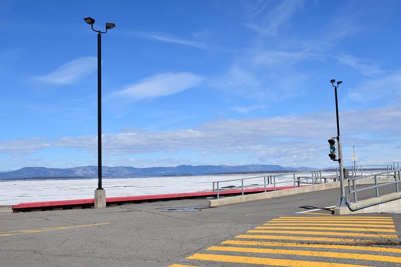 The quay in spring by Claude Laprise