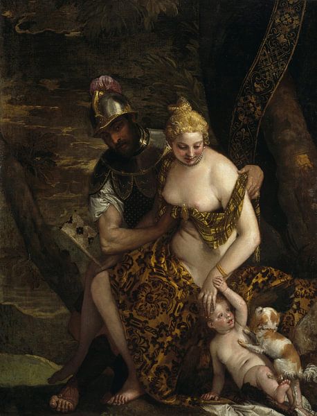 Mars, Venus and Cupid, Paolo Veronese by Masterful Masters