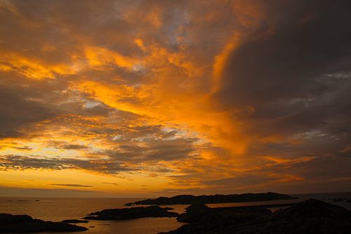 Coucher de soleil dans les Lofoten, Norvège