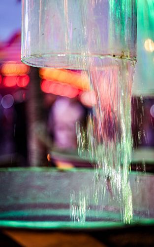 Bokeh water rood groen oranje