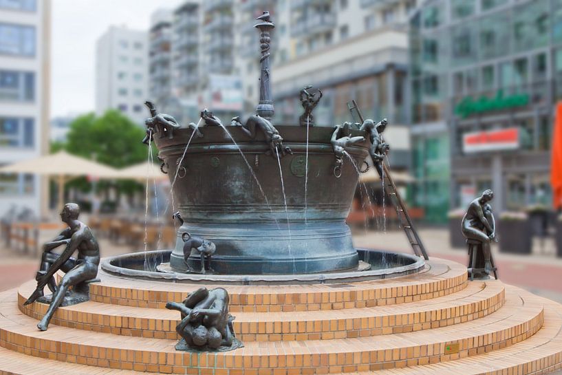 Magdebourg - Fontaine de faune dans la Leiterstraße par t.ART