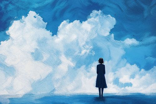 Contemplatie in blauw