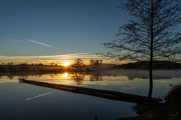 Sonnenaufgang Winterlandschaft Frankreich von Sara Milani