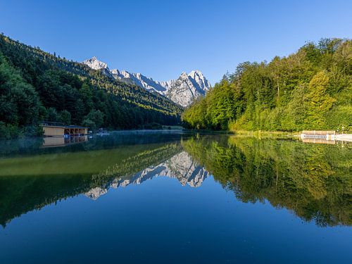 Mooie weerspiegeling aan de Riessersee