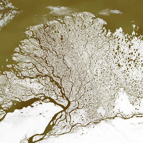 Scandinavian Tree of Life in Gold Ochre by FRESH Fine Art