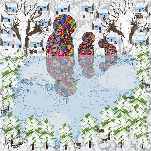 works of art on a cold winter's day