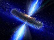 Diese künstlerische Impression zeigt den Staubtorus um ein supermassives Schwarzes Loch. Schwarze Lö von Brian Morgan Miniaturansicht
