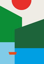 A lake, mountains and a boat by Tijn Geurts