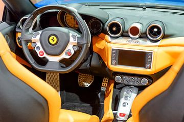 Ferrari California T convertible sports car dashboard by Sjoerd van der Wal Photography