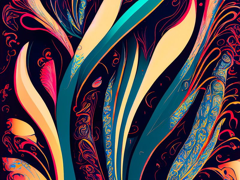 Illustration Blätter mit verschiedene Farben von Mustafa Kurnaz