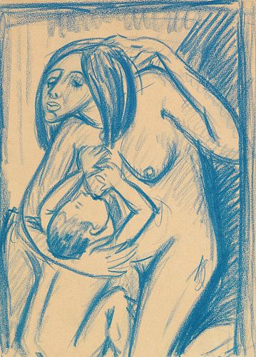 Dorothea Maetzel-Johannsen - Mother with child on her bosom (1918)