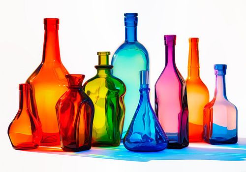 Bouteilles colorées