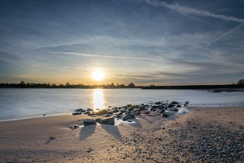 Sunset on the river Waal by Patrick Verhoef