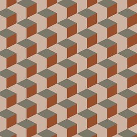 Motif géométrique rétro des années 70 n° 6 sur Dina Dankers