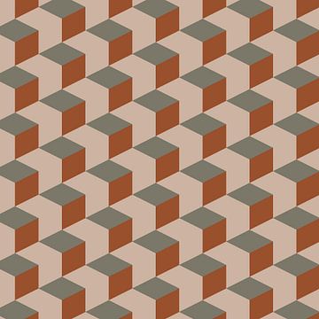 Geometrisch jaren 70 retro-patroon nr. 6 van Dina Dankers