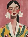 Colourful, modern portrait by Carla Van Iersel thumbnail