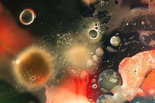 Cosmic buoyancy (abstract macro photography)
