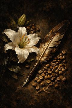 Victoriaans moederschap in koffie en lelie