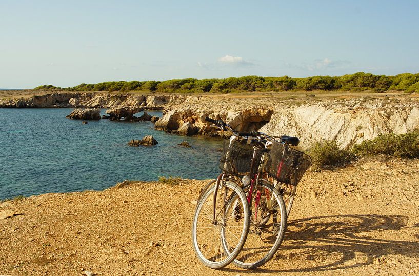 Two bicycles by the sea by Jadzia Klimkiewicz
