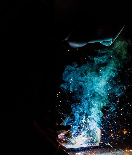 Welder in space by Rob Coorens