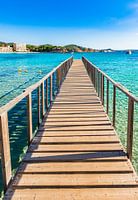 Spanien Insel Mallorca, Anlegestelle an der Küste von Paguera