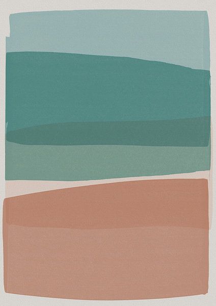 Modern turkoois en roze van Orara Studio