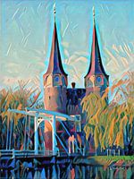 Modern Schilderij Oostpoort Delft