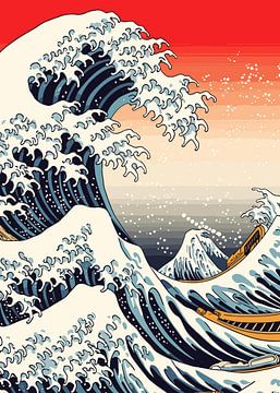 Japanse schilderkunst Ukiyo van Qreative