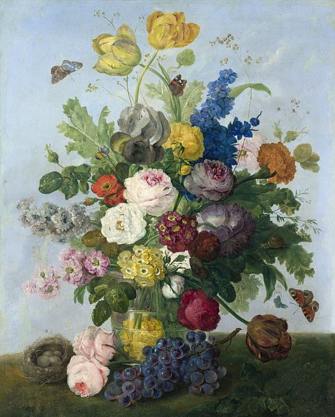 Boeket bloemen en een nest, Sebastian Wegmayr van Meesterlijcke Meesters