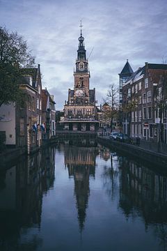 Waagtoren Alkmaar zonsopkomst van Tom in 't Veld