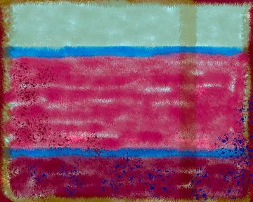 Farbflächen in Abstraktion rot von Rietje Bulthuis