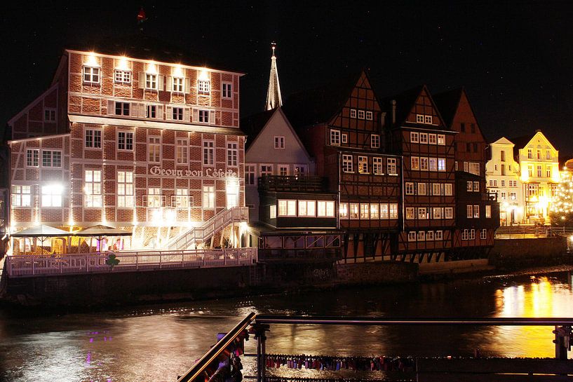 Lüneburg: Het Löseckehuis met kerstmis van Anja Bagunk