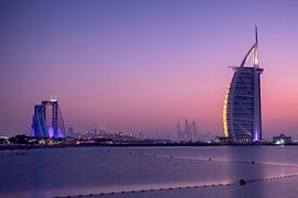 Burj al Arab bij zonsondergang van Rene Siebring