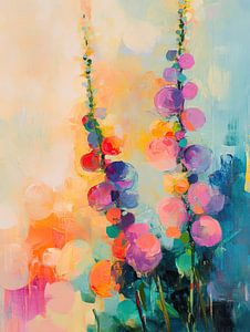 Bunte Leinwand | Lebendige Blumen auf Leinwand